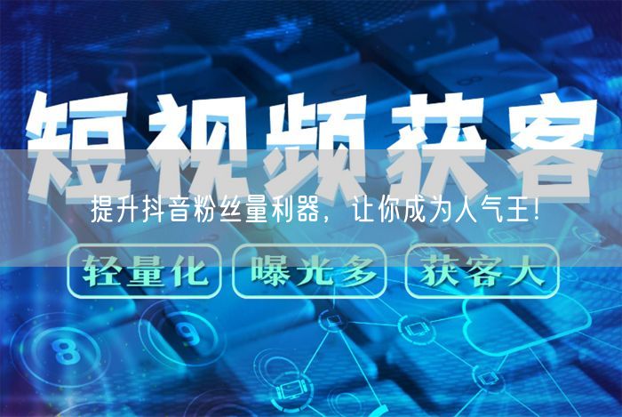 提升抖音粉丝量利器，让你成为人气王！
