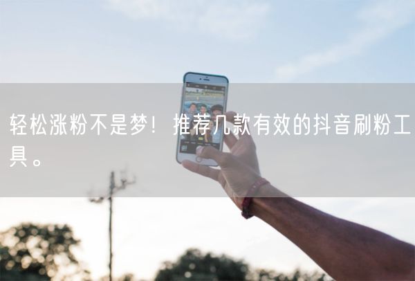 轻松涨粉不是梦！推荐几款有效的抖音刷粉工具。